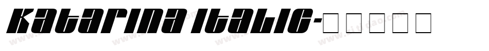 Katarina Italic字体转换